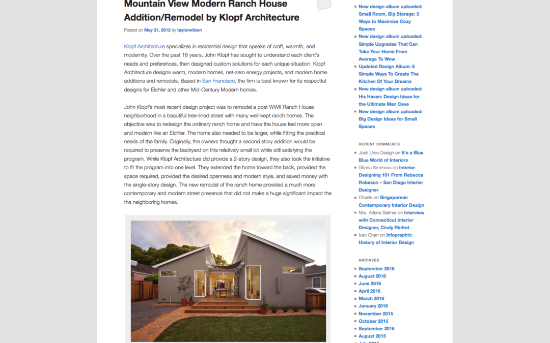 Warm, Modern Addition / Remodel project featured on DesignShuffle