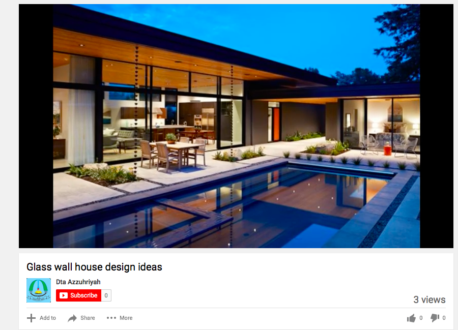 YouTube features our Glass Wall House