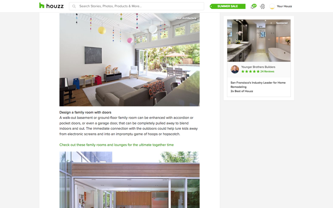 Houzz features our Early Eichler Expansion