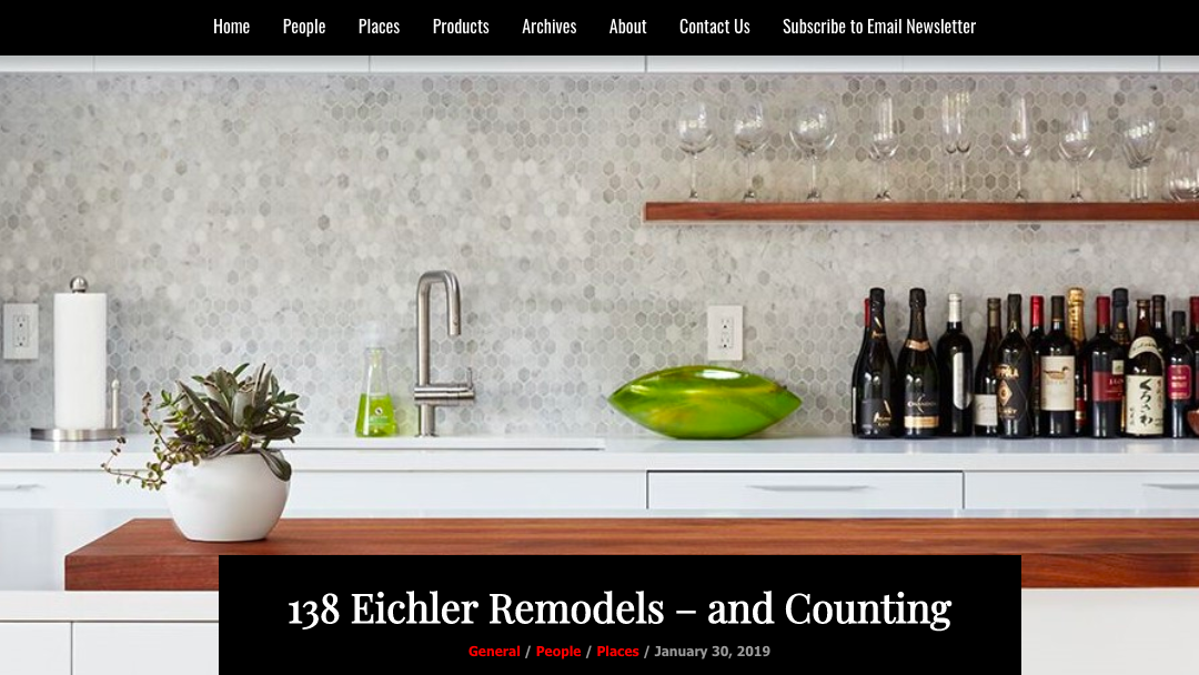 Architects and Artisans features our Palo Alto Eichler Remodel